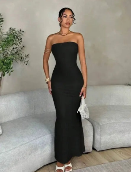 Royal Noir Bodycon Maxi