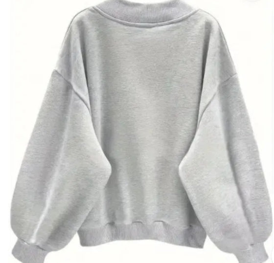 Minimalist Comfort V-Neck Sweatshirt
