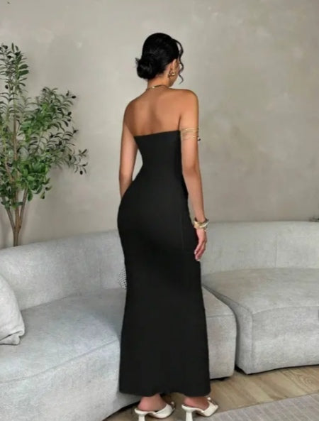 Royal Noir Bodycon Maxi