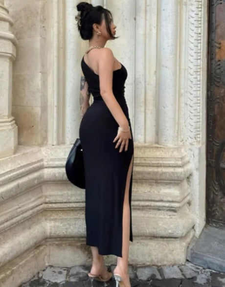 Midnight Muse One-Shoulder Dress