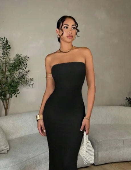 Royal Noir Bodycon Maxi