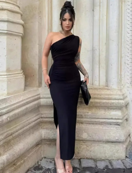 Midnight Muse One-Shoulder Dress